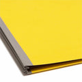 Smead SafeSHIELD 2/5 Tab Cut Letter Recycled Classification Folder, Yellow, 8 1/2" Width x 11" Length, 10 / Box, SMD14203