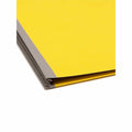 Smead SafeSHIELD 2/5 Tab Cut Letter Recycled Classification Folder, Yellow, 8 1/2" Width x 11" Length, 10 / Box, SMD14203