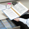 Smead SafeSHIELD 2/5 Tab Cut Letter Recycled Classification Folder, Blue, 8 1/2" Width x 11" Length, 10 / Box, SMD14204