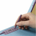 Smead SafeSHIELD 2/5 Tab Cut Letter Recycled Classification Folder, Blue, 8 1/2" Width x 11" Length, 10 / Box, SMD14204