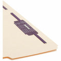 Smead 1/3 Tab Cut Letter Recycled Fastener Folder, Manila, 8 1/2" Width x 11" Length, 50 / Box, SMD14555