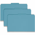 Smead SafeSHIELD 2/5 Tab Cut Legal Recycled Classification Folder, Blue, 8 1/2" Width x 14" Length, 10 / Box, SMD19204