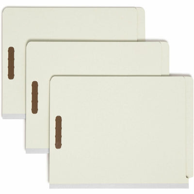 Smead Letter Recycled Classification Folder, Gray/Green, 8 1/2" Width x 11" Length, 10 / Box, SMD26802