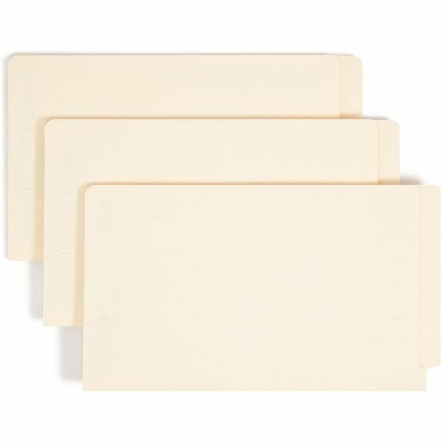 Smead SafeSHIELD End Tab Fastener Folders, 12.25" x 9.5", Manila, Straight, Reinforced Tab, 50 / Box, SMD34117