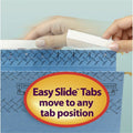 Smead Easy Slide Hanging Folder Tabs, Clear, 18 / Pack, SMD64626
