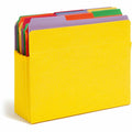Smead Straight Tab Cut Letter Recycled File Pocket, Redrope, 8 1/2" Width x 11" Length, 5 / Pack, SMD73836
