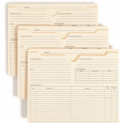 Smead Straight Tab Cut Letter Recycled File Jacket, Manila, 8 1/2" Width x 11" Length, 50 / Box, SMD75622