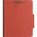 Nature Saver 2/5 Tab Cut Letter Recycled Classification Folder, Red, 8 1/2" Width x 11" Length, 10 / Box, NAT01051
