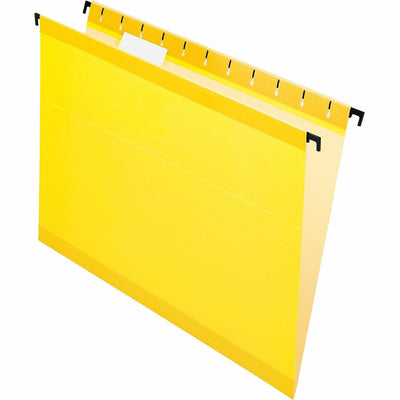 TOPS Pendaflex SureHook 1/5 Tab Cut Letter Recycled Hanging Folder, Yellow, 8 1/2" Width x 11" Length, 20 / Box, PFX615215YEL