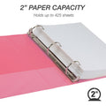 Samsill Earth's Choice Plant-based View Binders, Berry Pink, 8 1/2" Width x 11" Length, 2 / Pack, SAMU86676