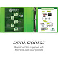 Samsill Earth's Choice Plant-based View Binders, Lime, 8 1/2" Width x 11" Length, 2 / Pack, SAMU86678