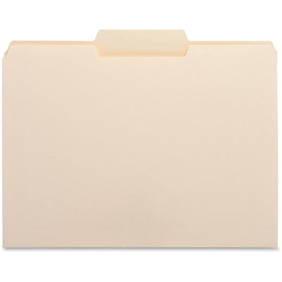 Business Source 1/3 Tab Cut Letter Recycled Top Tab File Folder, Manila, 8 1/2" Width x 11" Length, 100 / Box, BSN16491