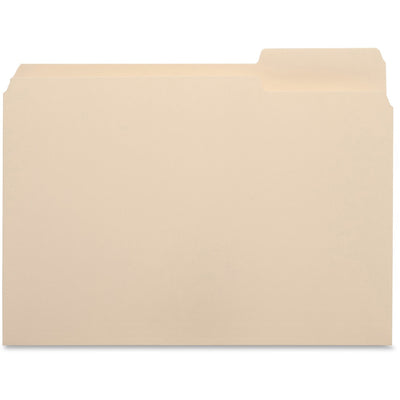Business Source 1/3 Tab Cut Letter Recycled Top Tab File Folder, Manila, 8 1/2" Width x 11" Length, 100 / Box, BSN16492