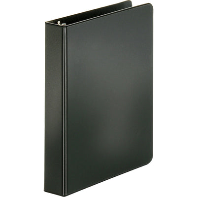 Business Source Basic Round Ring Binder, Black, 8 1/2" Width x 5 1/2" Length, 4EA/BD 3BD/CT — view 1