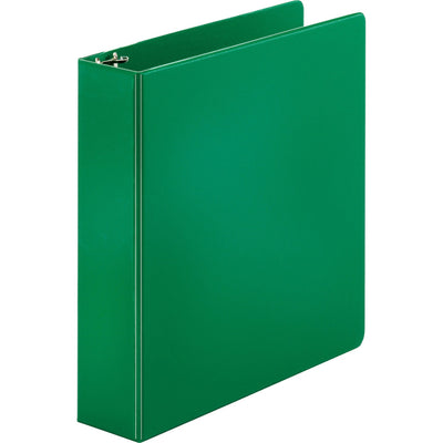 Business Source Basic Round-ring Binder, Green, 8 1/2" Width x 11" Length, 12EA/CT — view 1