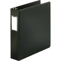 Business Source Basic Round Ring Binder w/Label Holder, Black, 8 1/2" Width x 11" Length, BSN28561