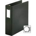 Business Source Basic Round Ring Binder w/Label Holder, Black, 8 1/2" Width x 11" Length, BSN28562