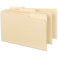 Business Source 1/3 Tab Cut Legal Recycled Top Tab File Folder, Manila, 8 1/2" Width x 14" Length, 100 / Box, BSN43560