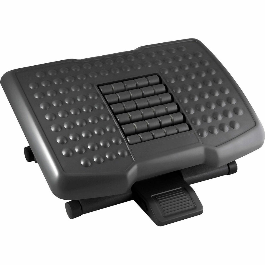 Kantek Premium Ergonomic Footrest with Rollers, 18" x 4", Black, KTKFR750