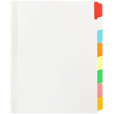 Business Source Laminated Write-On Tab Indexes, Multicolor, 1 Set, BSN20075
