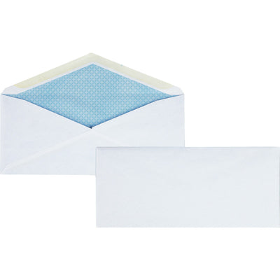 Business Source No.10 Regular Tint Security Envelopes, White, 1 Box — view 1