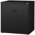 Lorell Value Lateral File - 2-Drawer, Black, LLR60557