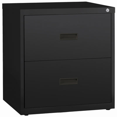 Lorell Value Lateral File - 2-Drawer, Black, LLR60557