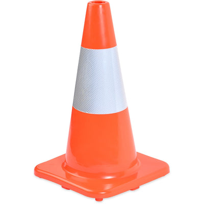 Tatco Sturdy Molded Reflective Traffic Cone, Orange, TCO25500