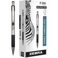 Zebra Pen Zebra STEEL 3 Series F-301 Retractable Ballpoint Pen, 1 Dozen, ZEB27310