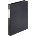 Business Source Basic Round Ring Binder w/Label Holder, Black, 8 1/2" Width x 11" Length, BSN28559