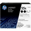 HP 55X (CE255XD) Original Laser Toner Cartridge - Dual Pack - Black - 1 Carton, HEWCE255XD
