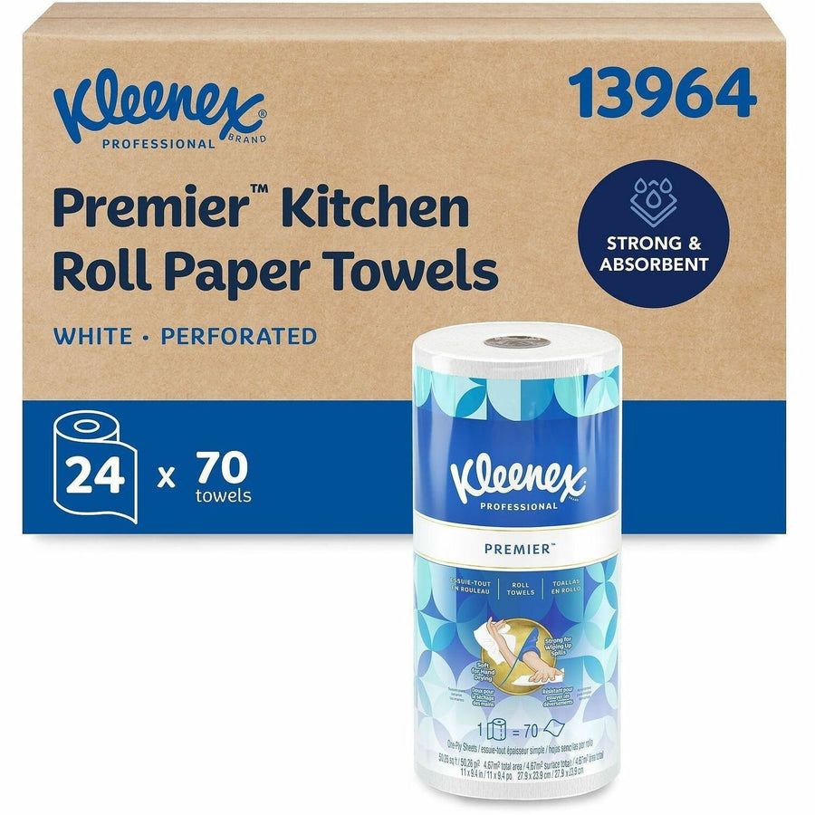 Kleenex® Premier Kitchen Paper Towels, White, Perforated, 24 / Carton, KCC13964CT