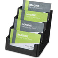 Deflecto 4 Tier Business Card Holder, Black, DEF90404