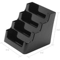 Deflecto 4 Tier Business Card Holder, Black, DEF90404