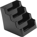 Deflecto 4 Tier Business Card Holder, Black, DEF90404