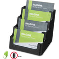 Deflecto 4 Tier Business Card Holder, Black, DEF90404