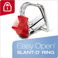 TOPS Cardinal FreeStand Easy Open Slant-D Ring Binder, White, 8 1/2" Width x 11" Length, CRD43130