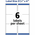 Avery Clear Shipping Labels, Sure Feed, 3-1/3" x 4", 60 Labels (18664), 60 / Pack, AVE18664