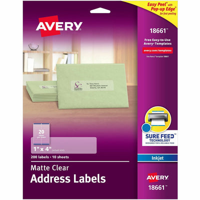 Avery Easy Peel Inkjet Printer Mailing Labels, Matte, 200 / Pack — view 1