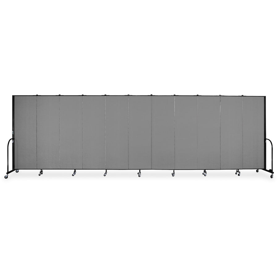 Screenflex Portable Room Dividers, FREEstanding, Stone, Polyester, Sound-absorbing, SCXCFSL6011DG