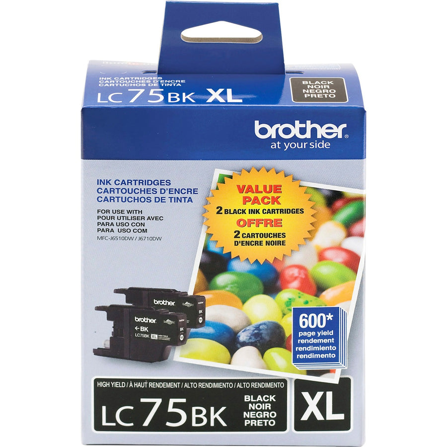Brother Innobella LC75BK Original Inkjet Ink Cartridge - Black - 1 Pack — view 1