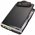 Officemate Slim Clipboard Storage Box with Calculator, Charcoal, 10" Width x 14 1/2" Length, OIC83306