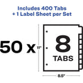 Avery Index Maker Index Divider, White, 50 / Box, AVE11557