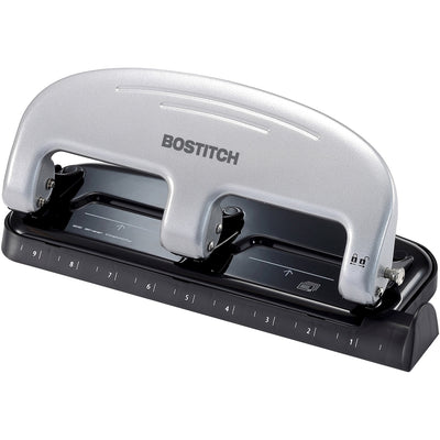 Amax Bostitch EZ Squeeze 20 Three-Hole Punch, Silver, 4EA/PK 2PK/CT — view 1