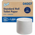 Kimberly-Clark Scott Essential Coreless High-Capacity Standard Roll Toilet Paper, White, 1 Carton, KCC04007