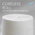 Kimberly-Clark Scott Essential Coreless High-Capacity Standard Roll Toilet Paper, White, 1 Carton, KCC04007