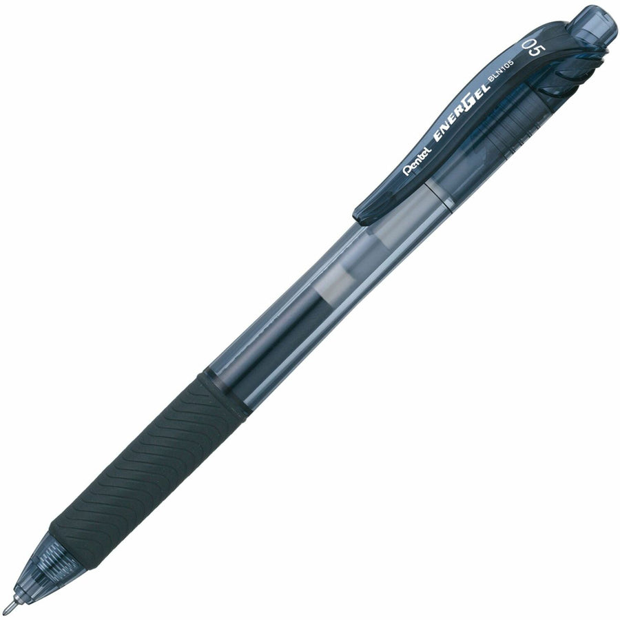 Pentel EnerGel-X Rollerball Pen, Black, Smudge Proof, 1 Dozen, PENBLN105-A