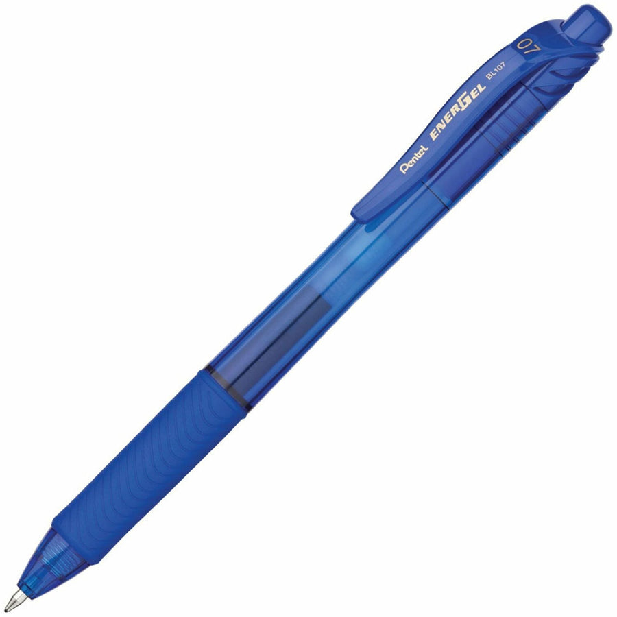 Pentel EnerGel-X Rollerball Pen, Blue, Smudge Proof, 1 Dozen, PENBL107C