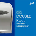 Kimberly-Clark Scott Coreless Standard Roll Toilet Paper Dispenser, White, 2 x Roll, KCC09605