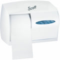 Kimberly-Clark Scott Coreless Standard Roll Toilet Paper Dispenser, White, 2 x Roll, KCC09605